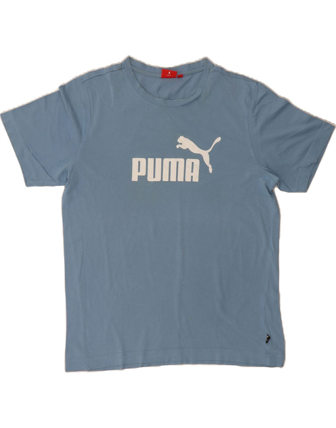 PUMA Mens Graphic T-Shirt Top Medium Blue Cotton Vintage Puma and Second-Hand Puma from Messina Hembry 