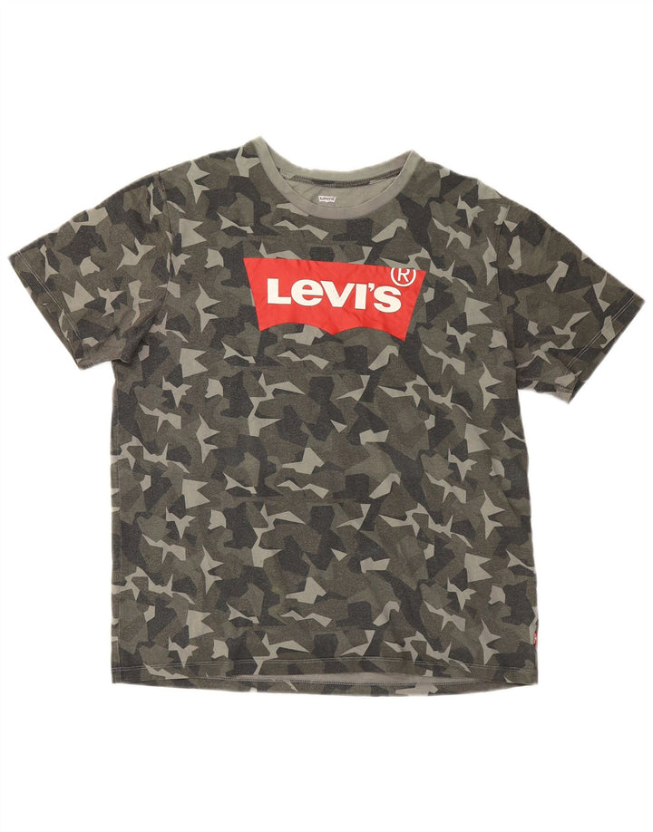 Levi's muška majica kratkih rukava s grafičkim motivima, veliki višebojni kamuflažni pamuk