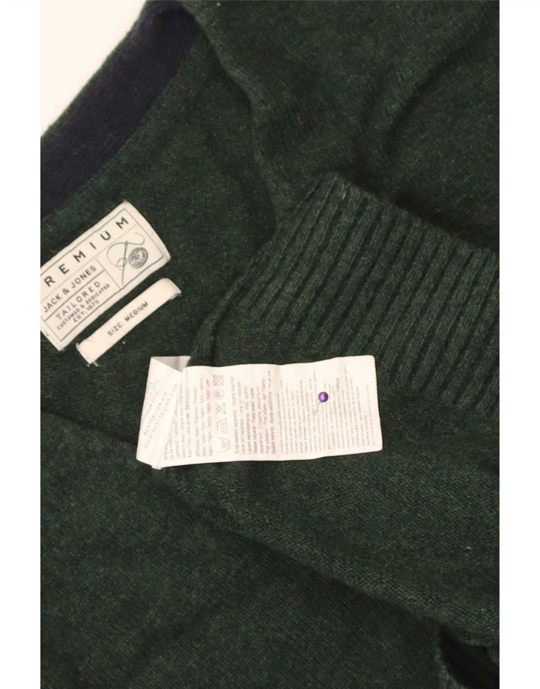 Jack & Jones muški kardigan džemper srednje zelene boje od janjeće vune