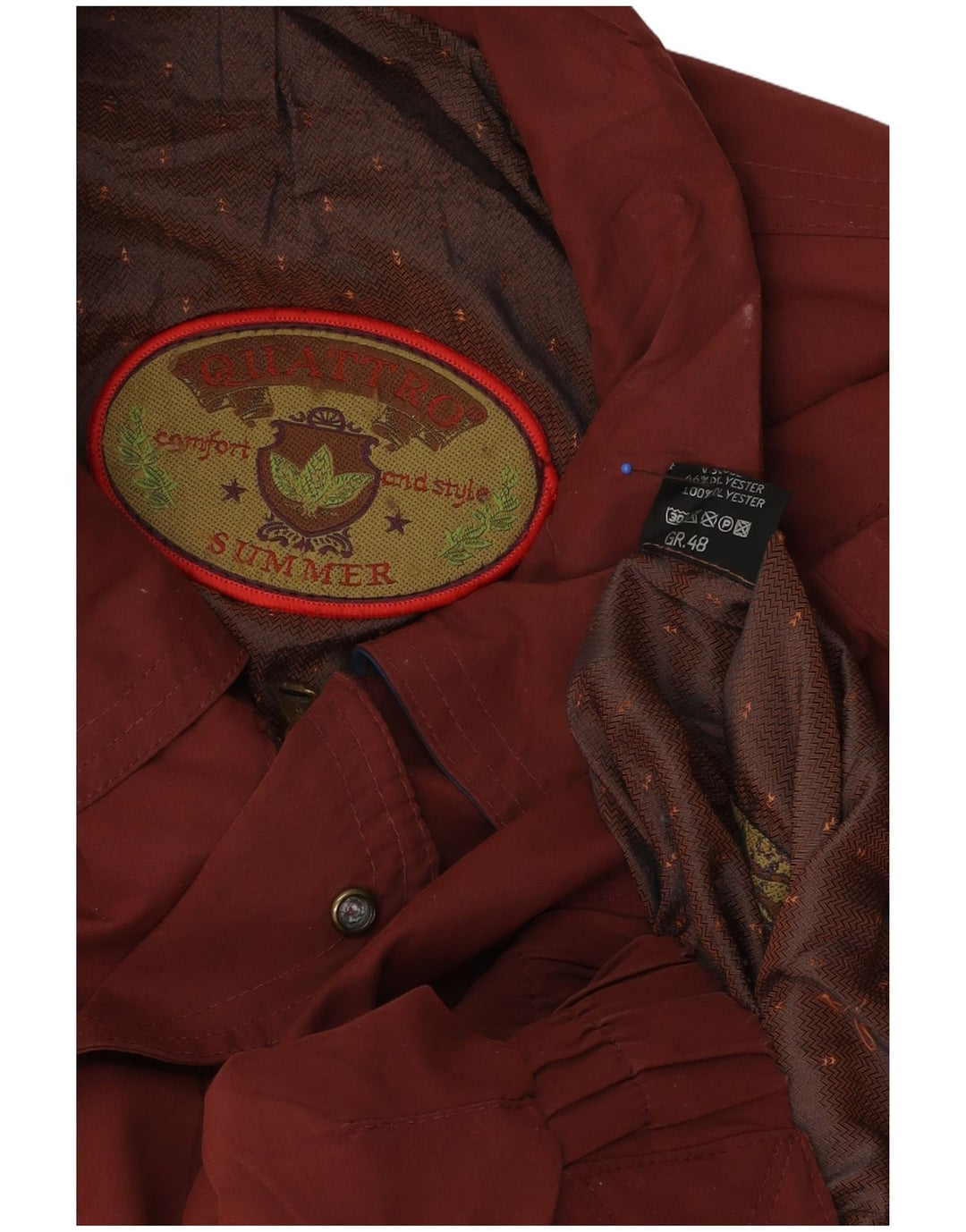 Vintage muška opuštena bomber jakna IT 48 srednje smeđi poliester