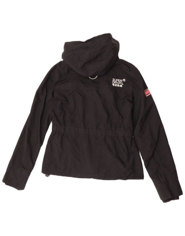 Ženska vjetrovka s kapuljačom Superdry Graphic UK 14 srednje crna