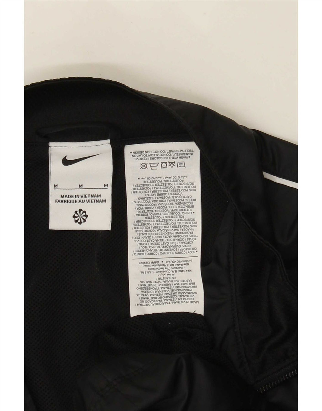 Nike muška gornja jakna trenirke srednje crne boje od poliestera