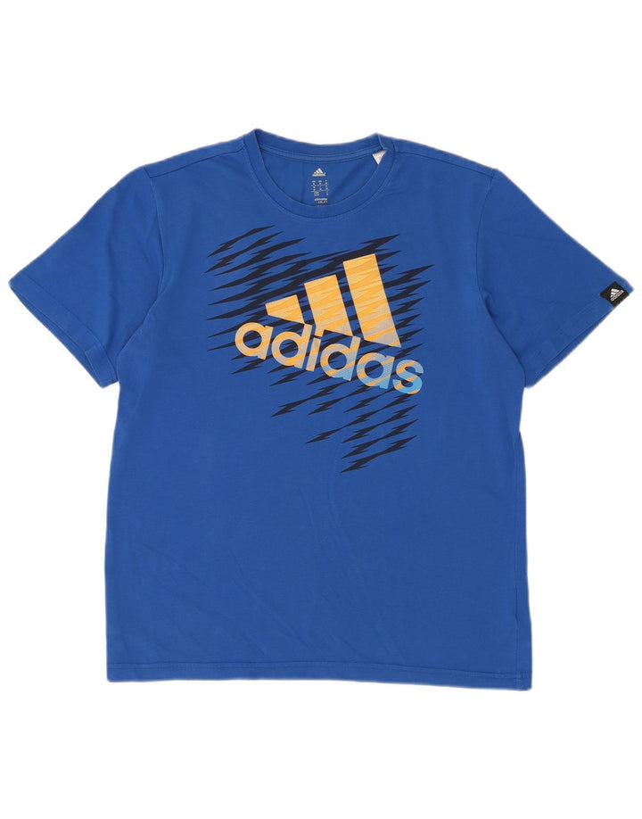 Adidas muška majica Climalite Graphic Top srednje plavi pamuk