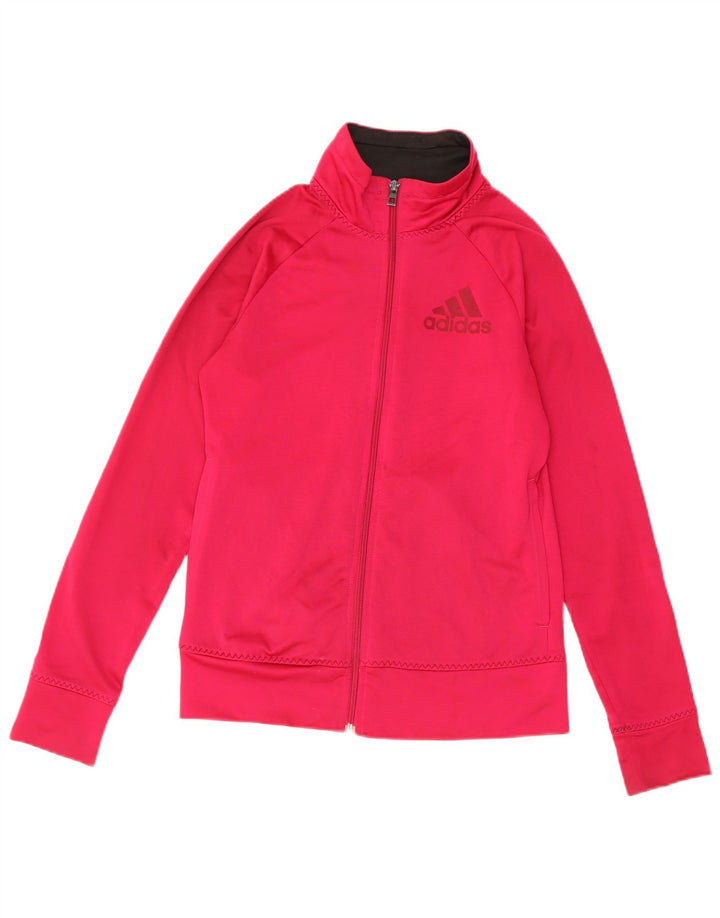 Adidas ženska gornja jakna trenirke UK 4/6 XS ružičasti poliester