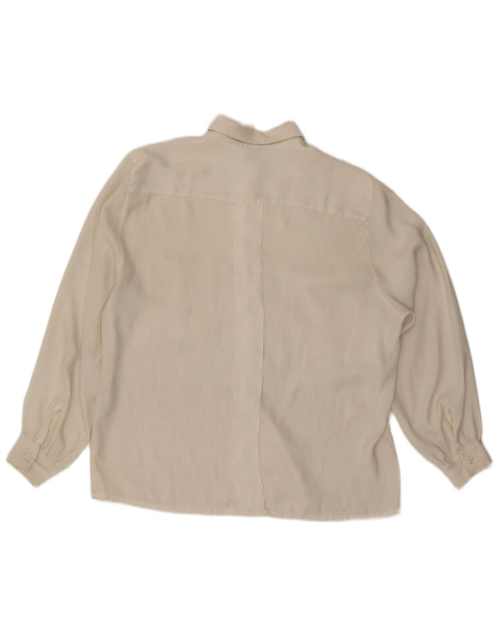 Vintage ženska košulja UK 14 srednji bijeli poliester