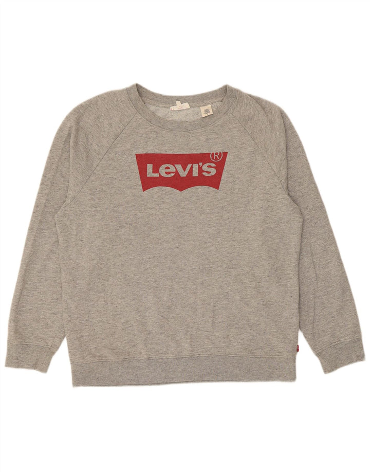 Levi's Ženska majica s velikim grafičkim motivima UK 14 srednje siva s pjegama