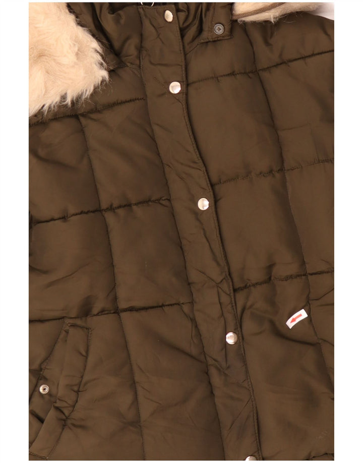 TOPSHOP ženska prekomjerna podstavljena jakna Sherpa UK 12 srednje boje kaki