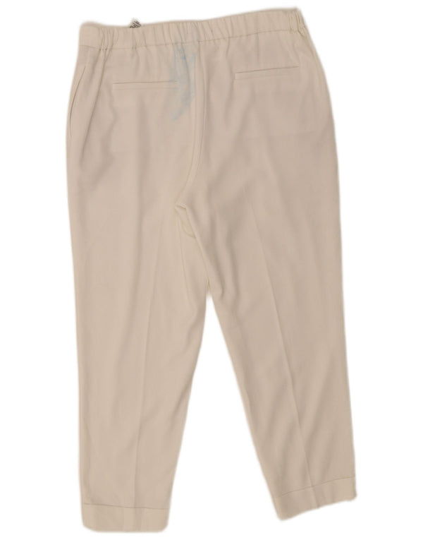 Marks & Spencer ženske chino hlače s klinovima UK 14 Large W32 L25 Bijele