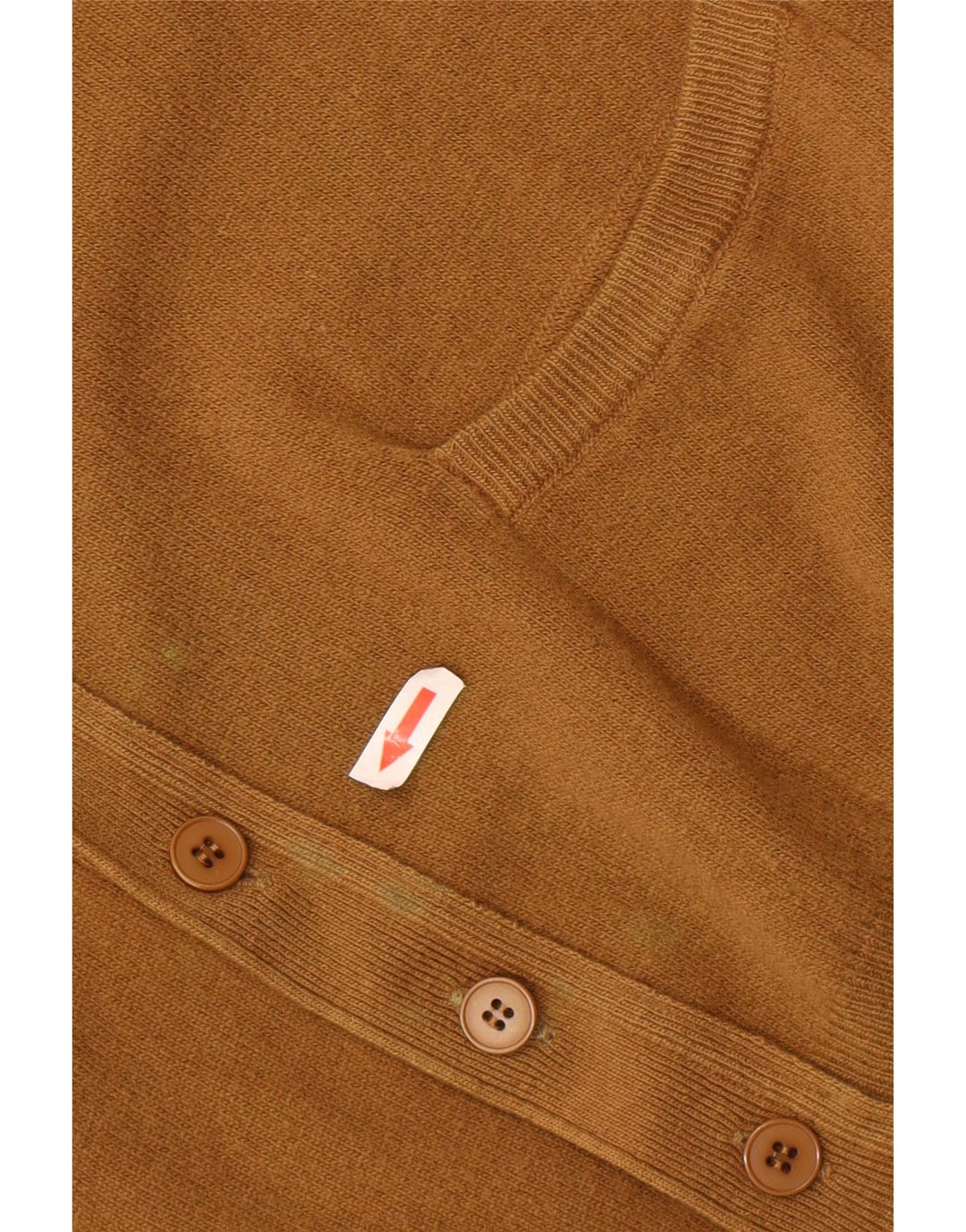 BENETTON Muški kardigan džemper IT 48 Srednje smeđa janjeća vuna