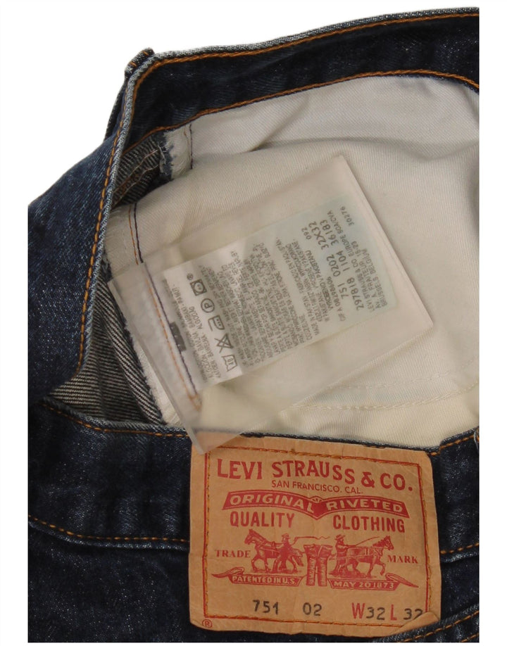 Levi's ženske 751 ravne traperice W32 L32 plavi pamuk