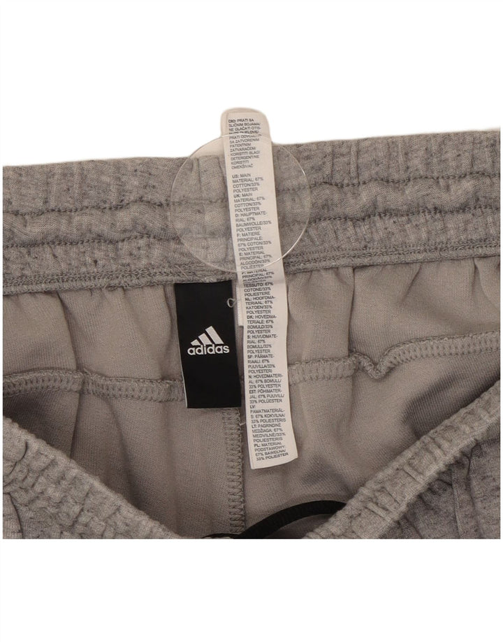 Adidas muške hlače za trenirku, srednje sivi flekasti pamuk