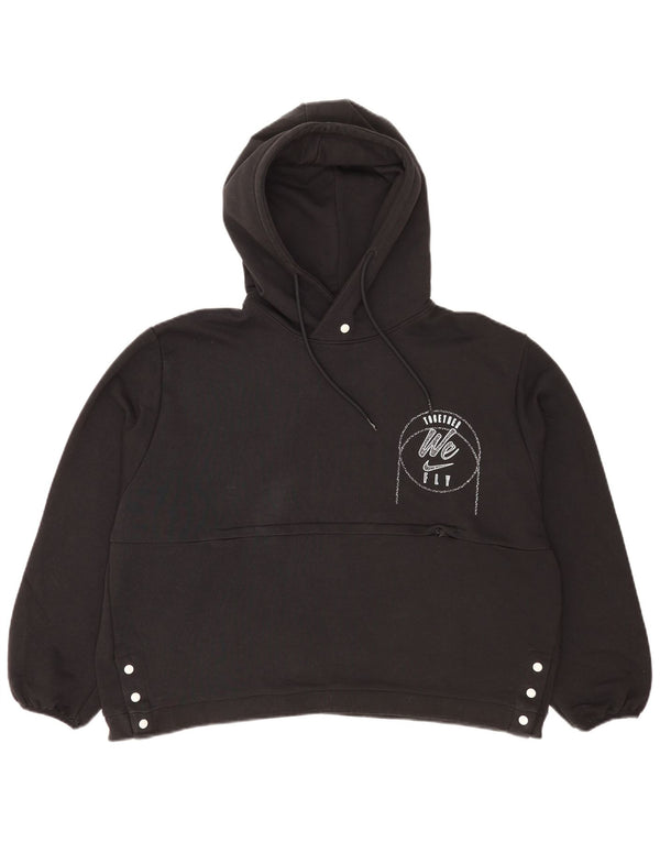 Nike Ženska majica s kapuljačom Graphic Relaxed Fit UK 14 Large Black Sports