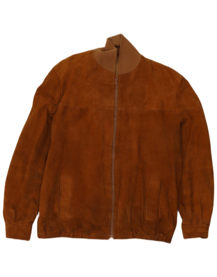 Vintage muška bomber jakna od brušene kože IT 52 XL bež