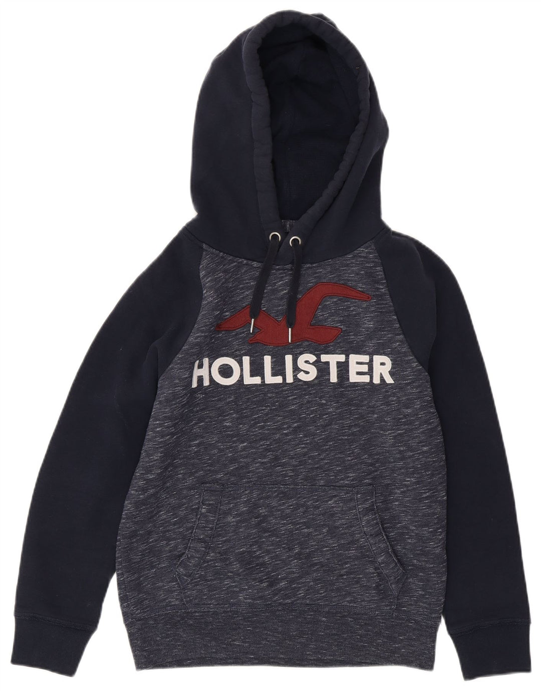 HOLLISTER Muška majica s kapuljačom s grafičkim motivima XS tamnoplavi pamuk u blokovima boja