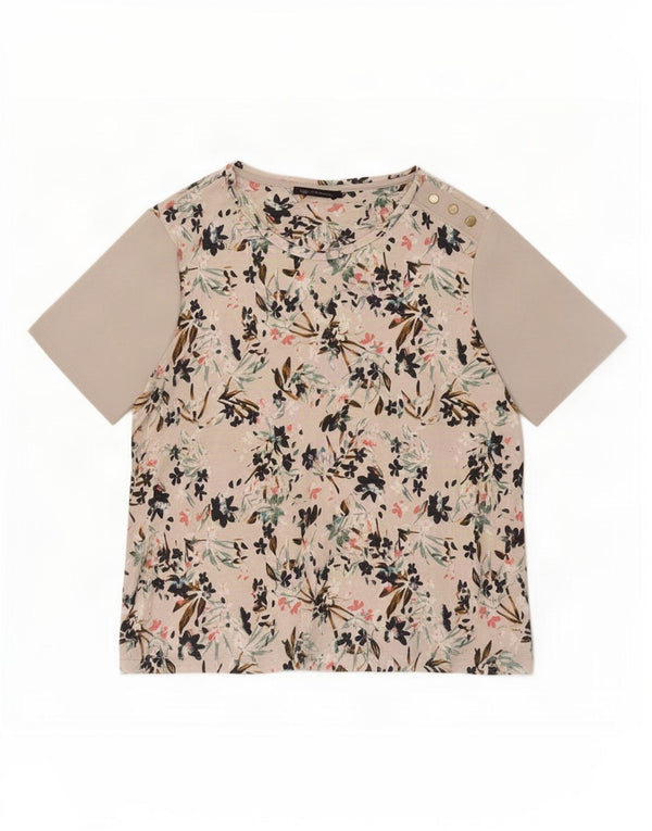 Top ženske bluze Marks & Spencer UK 20 2XL siva cvjetna viskoza