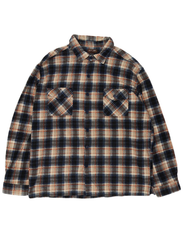 ATLAS ZA MUŠKARCE Muška flis košulja 3XL plavi karirani poliester