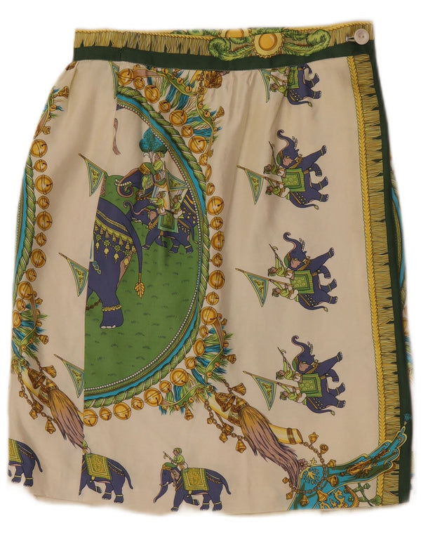 Mondi Womens Pencil Skirt W24 XS Off White Animal Print