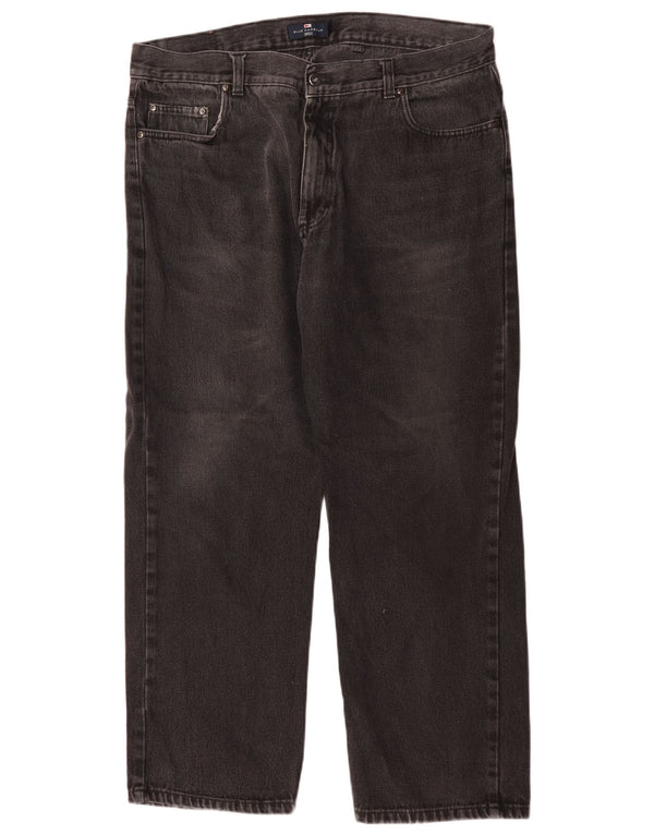 Marks & Spencer muške ravne traperice Blue Harbor W40 L29 crni pamuk