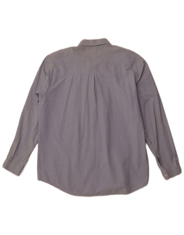 VINTAGE ženska košulja UK 18 XL plava cvjetna pamuk retro