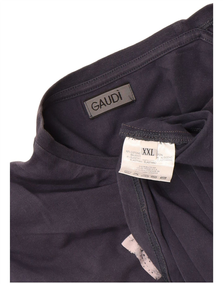 Gaudi muška grafička majica dugih rukava 2XL tamnoplavi pamuk