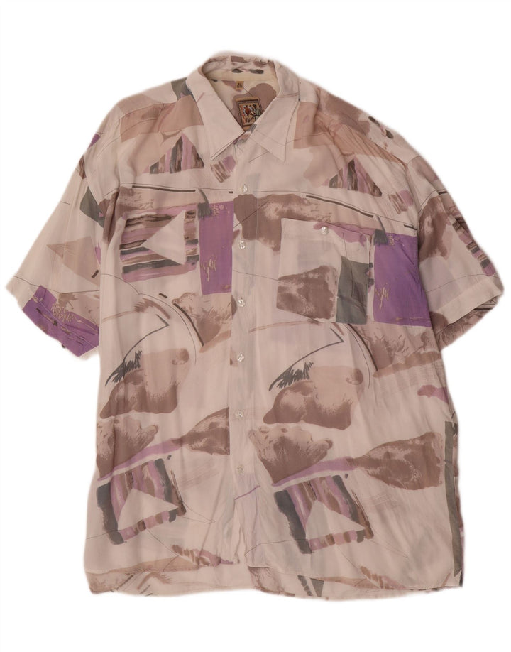VINTAGE muška košulja s apstraktnim uzorkom, veličina 43/44 XL, višebojna