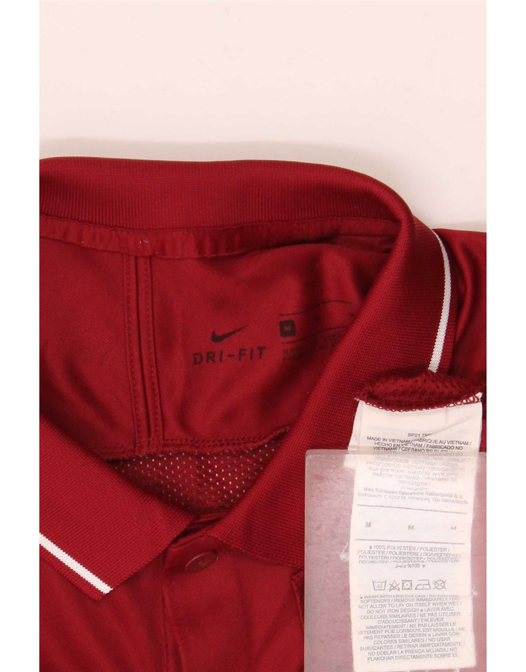 Nike muška Dri Fit polo majica Medium Bordo prugasti poliester