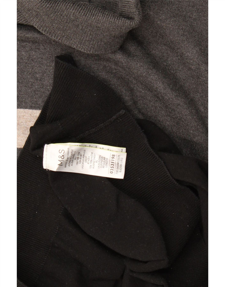 Marks & Spencer muški pulover s rol izrezom velike crne boje