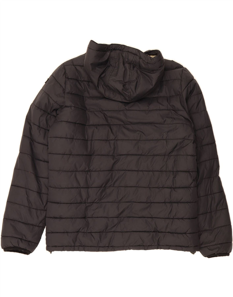 SCHOTT Womens Hooded Padded Jacket UK 20 2XL Black Nylon Vintage Schott and Second-Hand Schott from Messina Hembry 