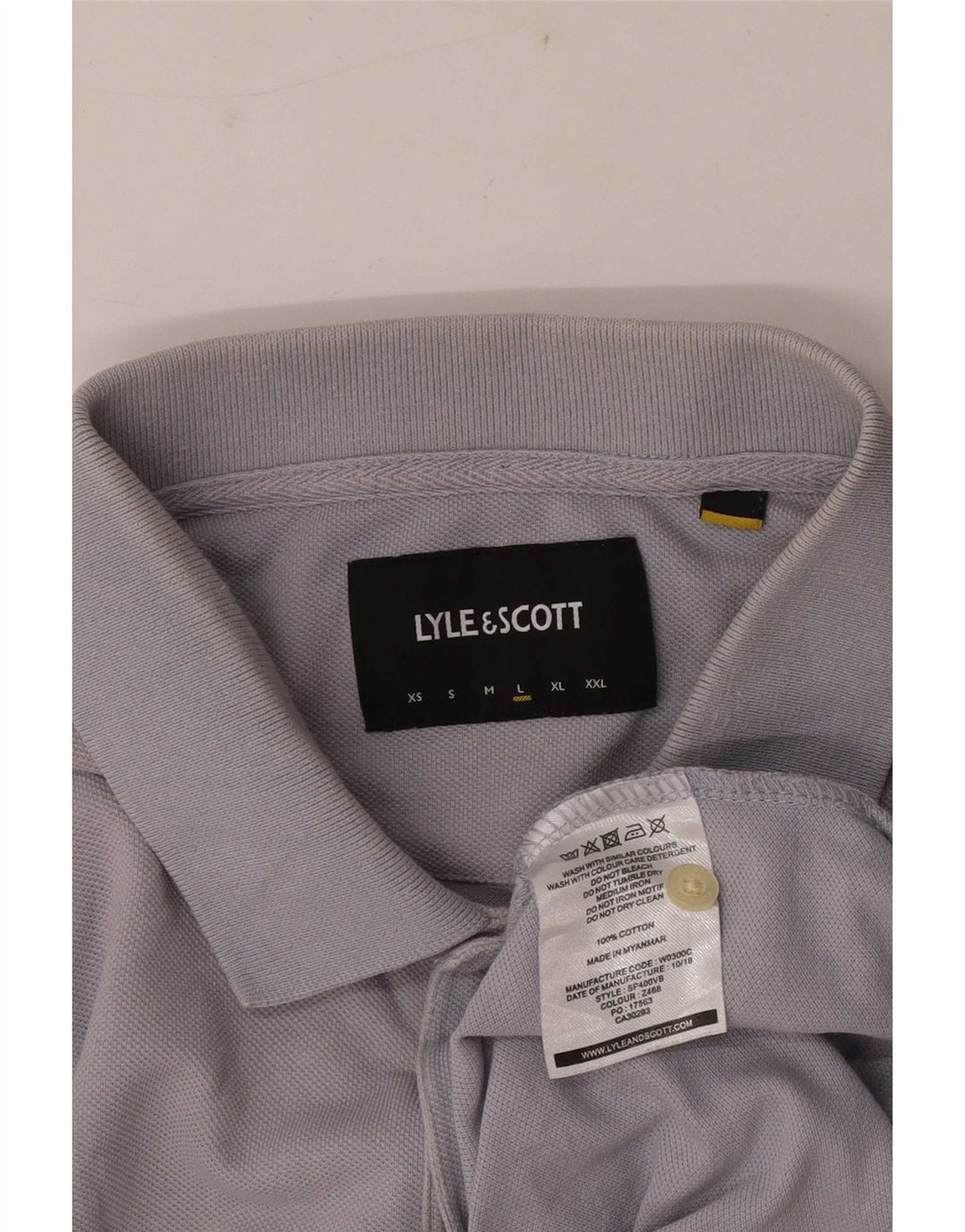 Lyle & Scott muška polo majica kratkih rukava, veliki sivi pamuk
