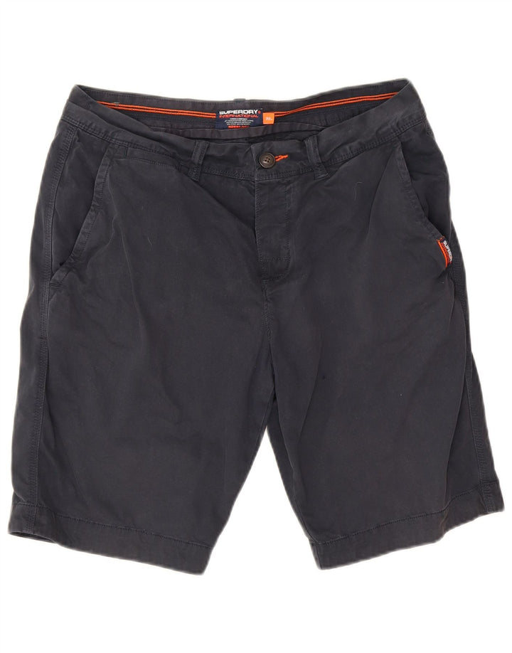 Superdry muške chino kratke hlače W32 srednje tamnoplavi pamuk