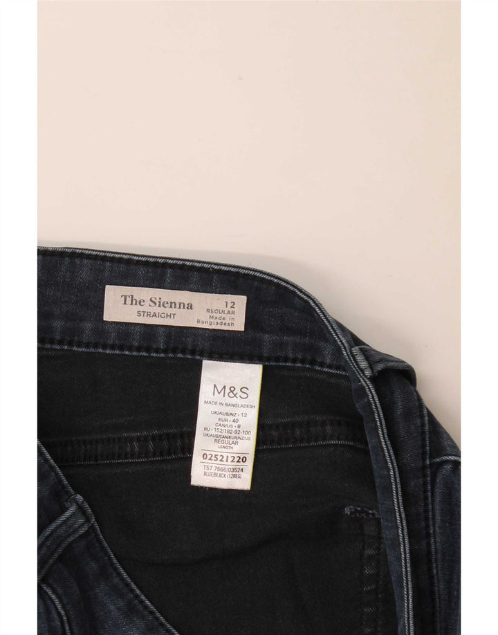 Marks & Spencer ženske ravne traperice UK 12 srednje W30 L30 tamnoplave