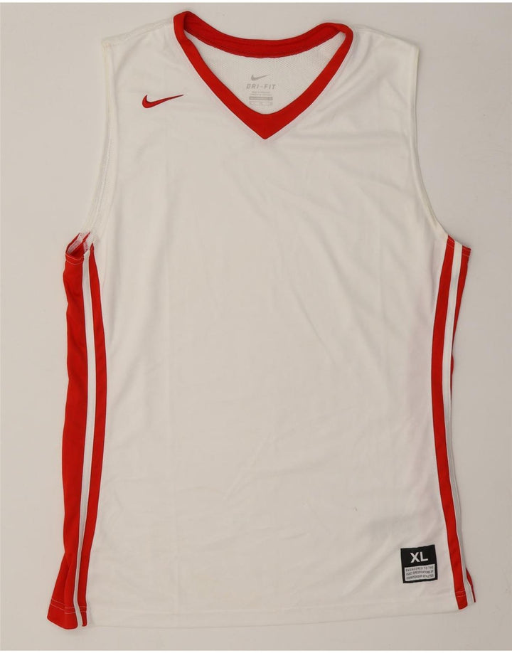 Nike Dri Fit Vest Top XL bijeli poliester u boji