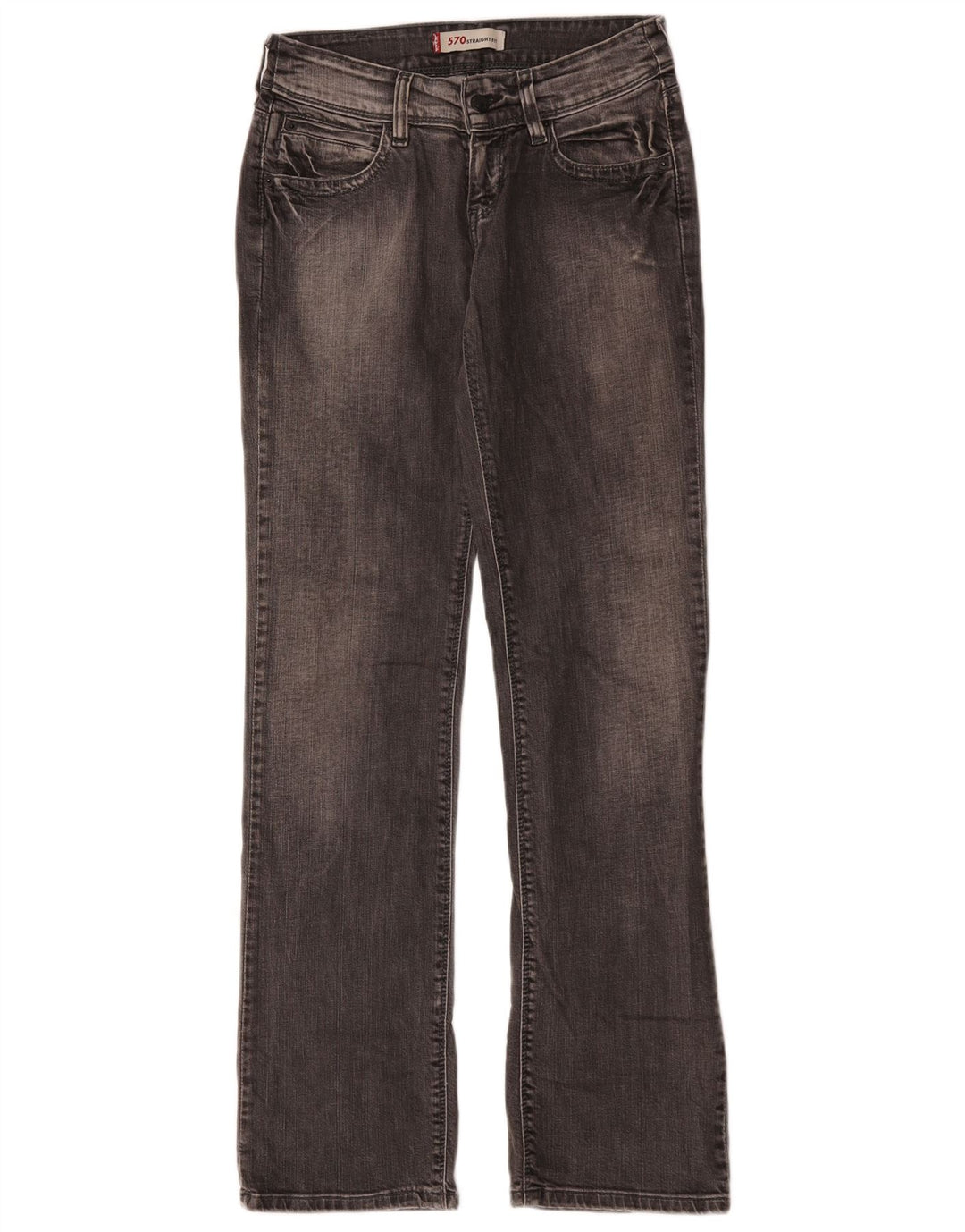 Levi's ženske ravne traperice 570 W28 L31 sivi pamuk
