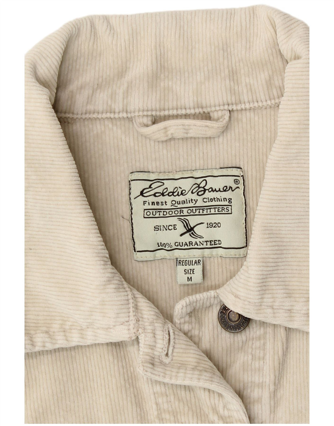 Eddie Bauer Ženska jakna od samta UK 12 Srednje bež pamuk