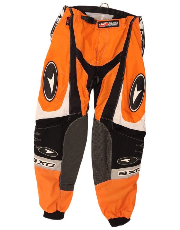 AXO muške Graphic Moto Racer Hlače EU 54 2XL W38 L30 Narančasta boja