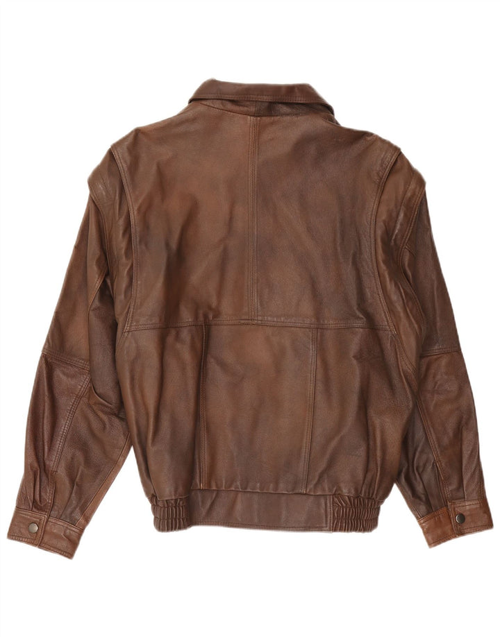 Vintage muška kožna jakna UK 38 srednje smeđe kožne retro boje