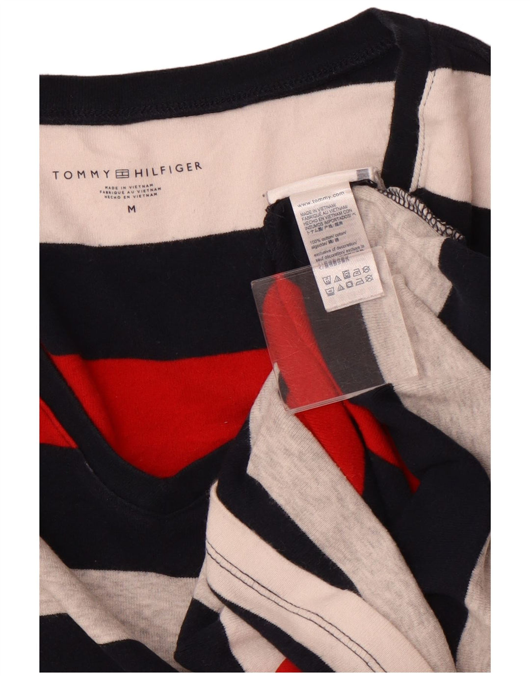 TOMMY HILFIGER Ženska majica kratkih rukava UK 12 srednje raznobojne pruge