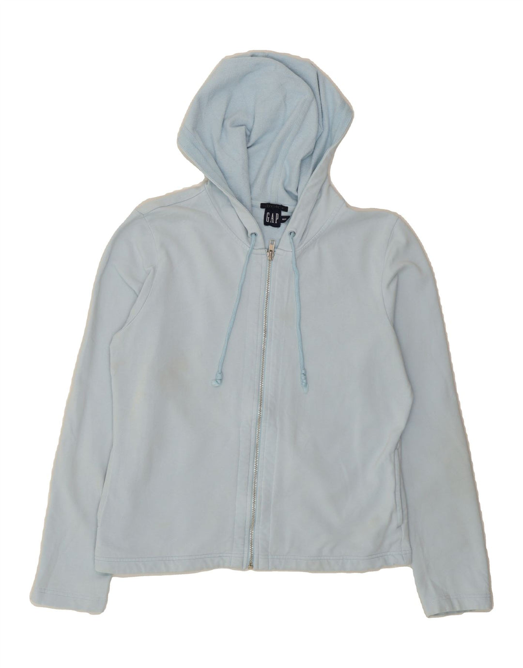 GAP Womens Zip Hoodie Sweater UK 14 Medium Blue Cotton Vintage Gap and Second-Hand Gap from Messina Hembry 
