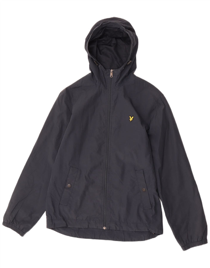Muška kišna jakna s kapuljačom Lyle & Scott UK 38 srednje tamnoplava