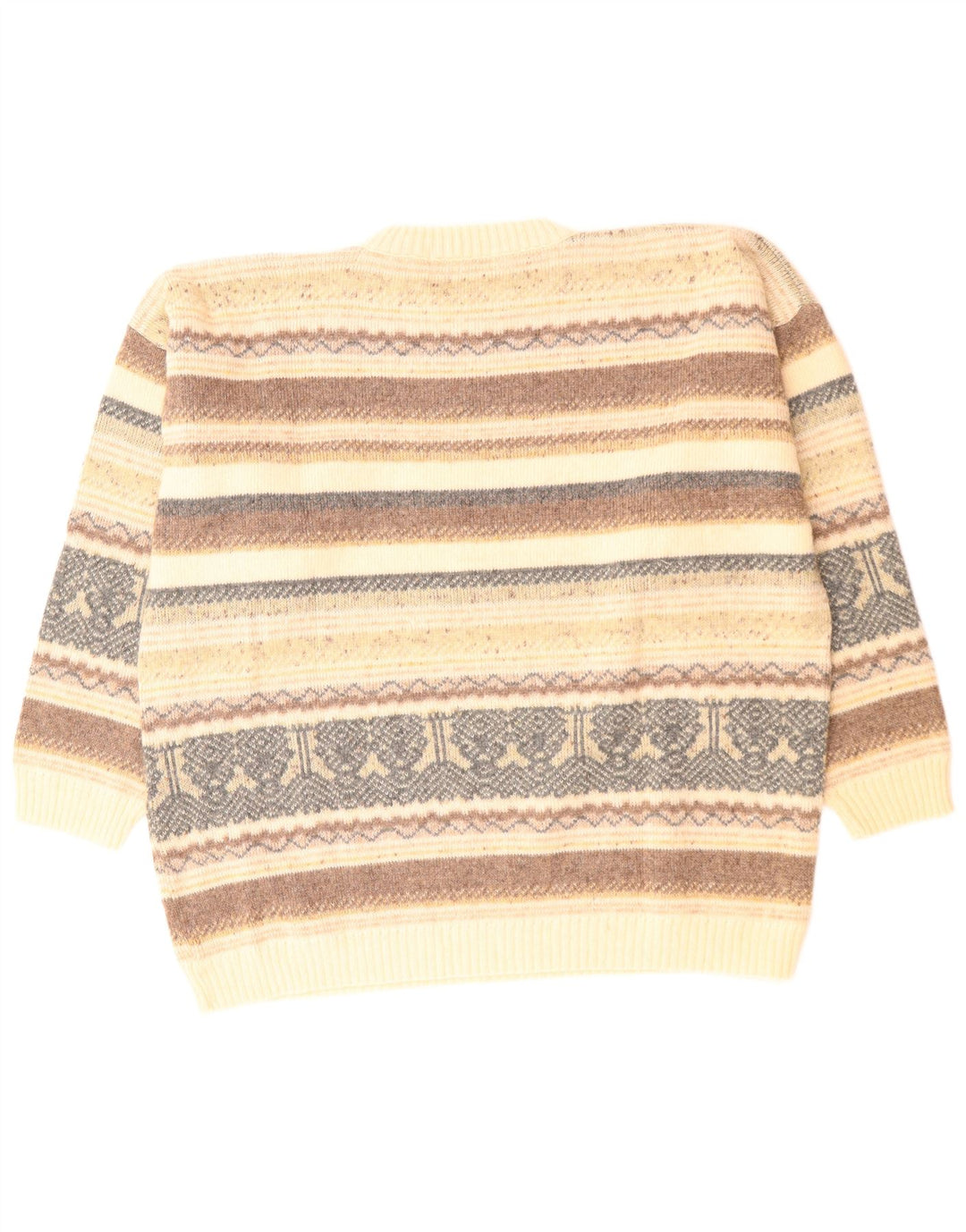 ST. BERNARD Muški džemper s okruglim izrezom Veličina 44/46 XL Bež Fair Isle