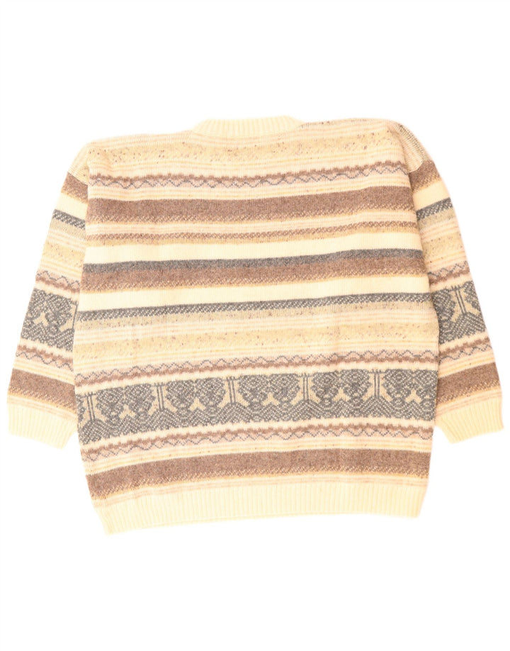 ST. BERNARD Muški džemper s okruglim izrezom Veličina 44/46 XL Bež Fair Isle