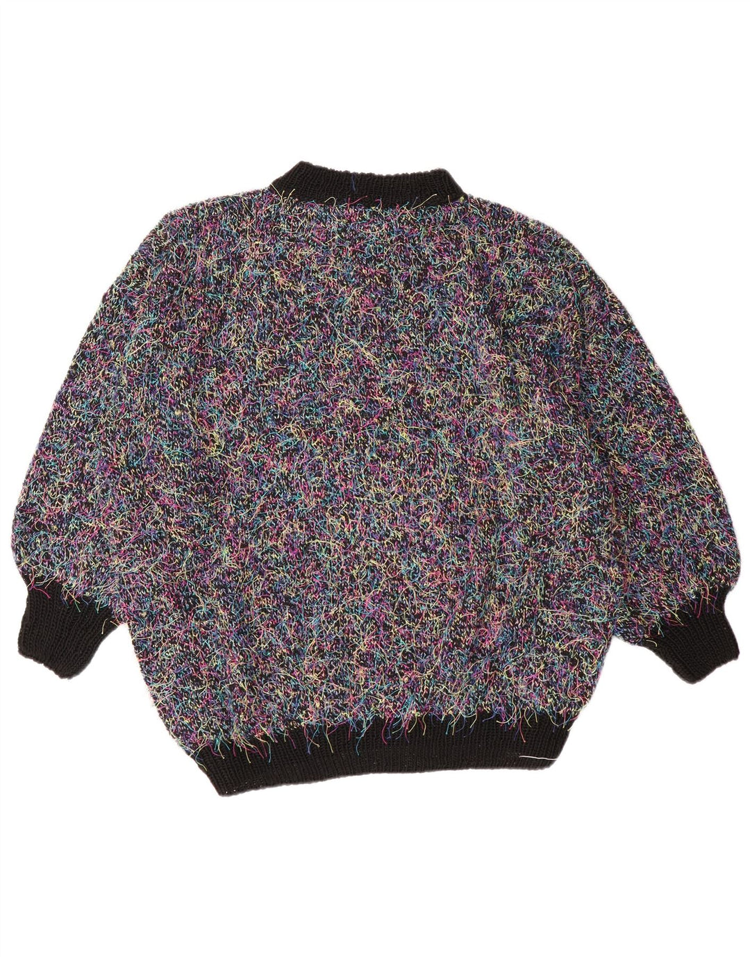 Vintage ženski pulover s velikim ovratnikom, UK 18 XL, višebojan