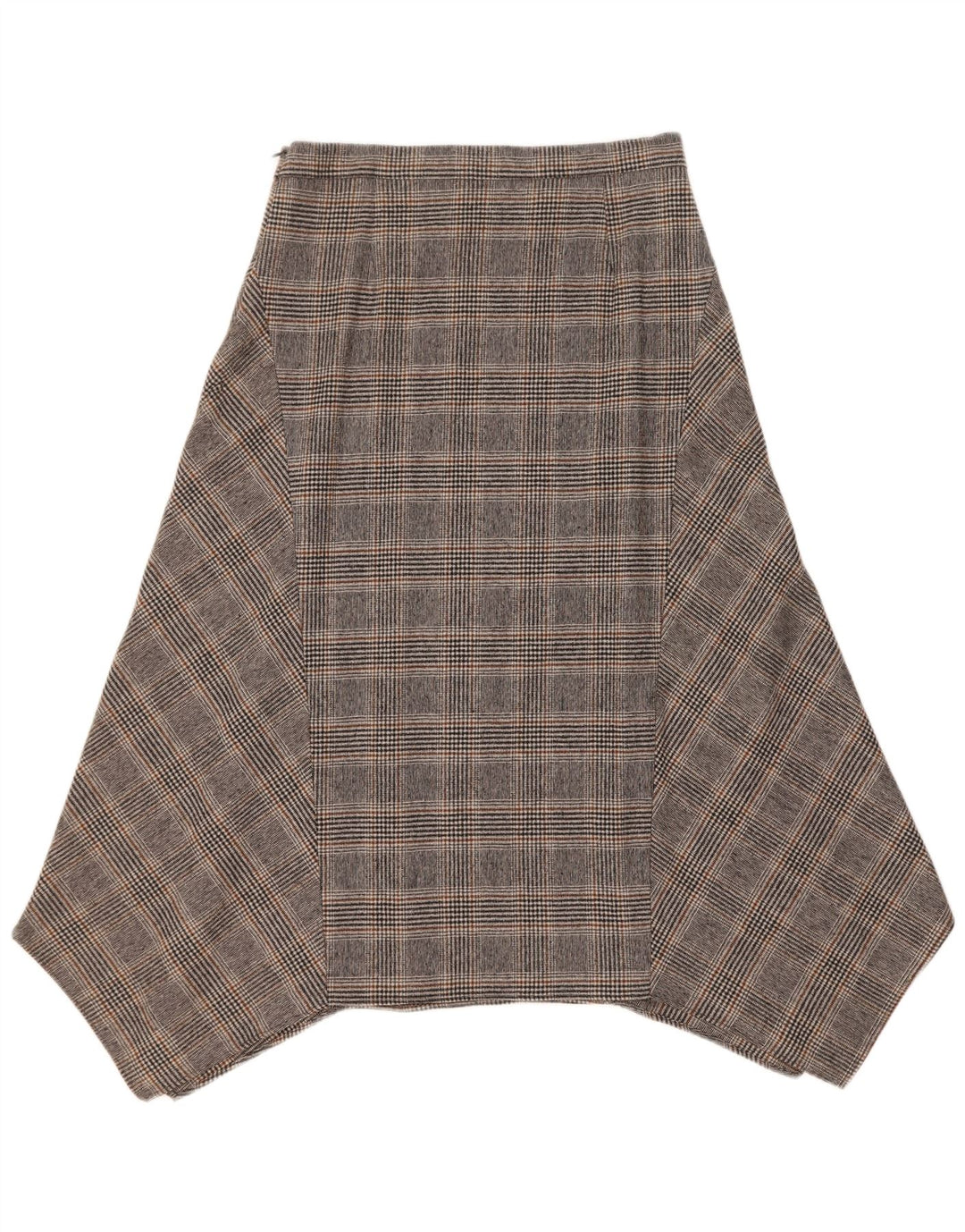 Massimo Dutti ženska asimetrična suknja EU 40 Srednja W30 siva karirana vuna