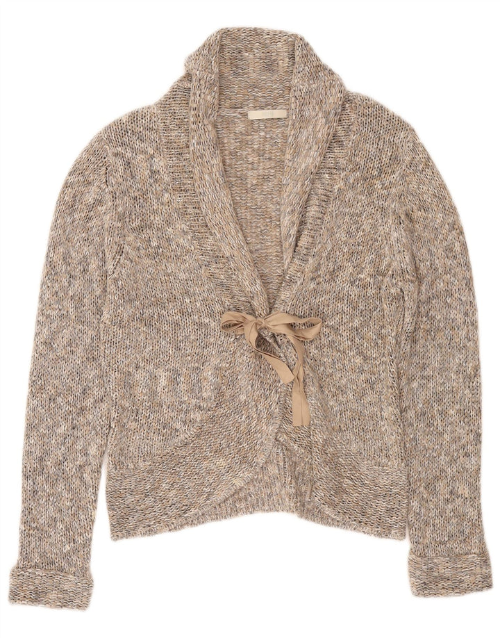 Marks & Spencer ženski kardigan na kravatu UK 14 Large Grey Flecked