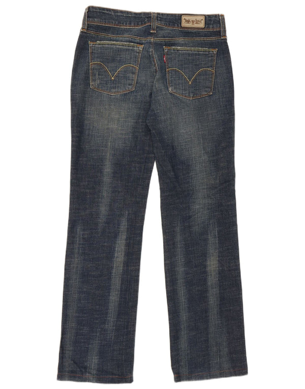 Levi's ženske ravne traperice 570 W32 L29 tamnoplavi pamuk