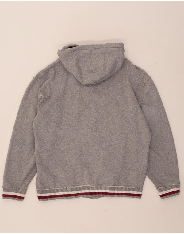 Kappa muški pulover s kapuljačom s patentnim zatvaračem 2XL, sivi flekasti pamuk