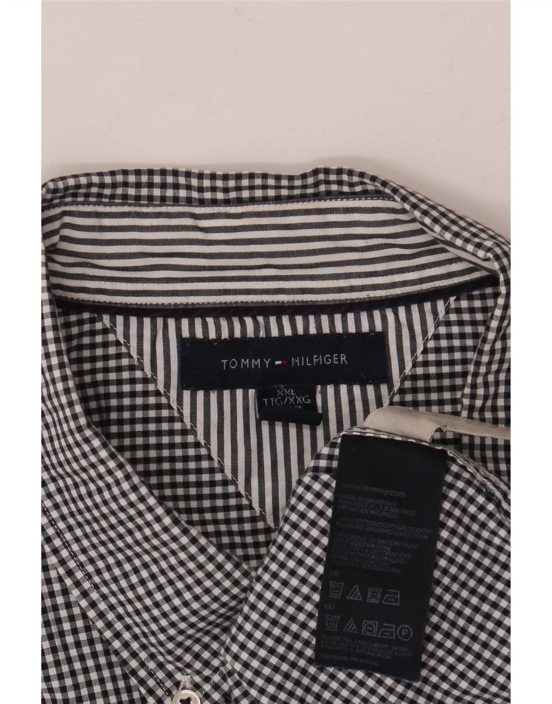 Tommy Hilfiger muška košulja 2XL crni karirani pamuk