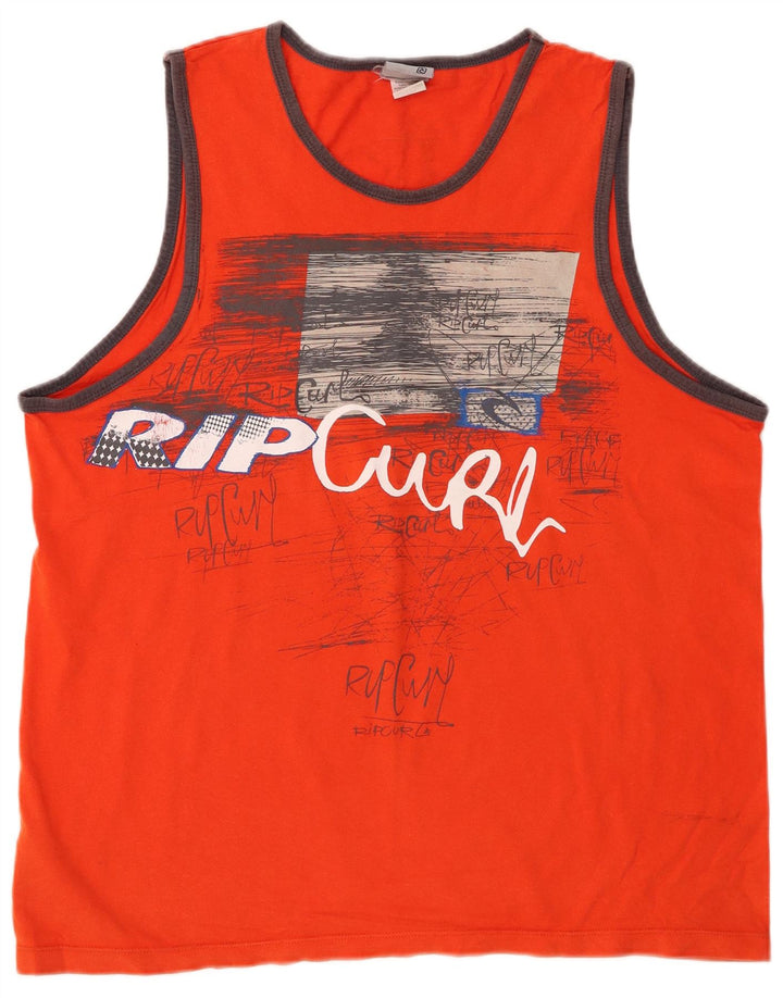RIP CURL muški grafički prsluk XL narančasti pamuk