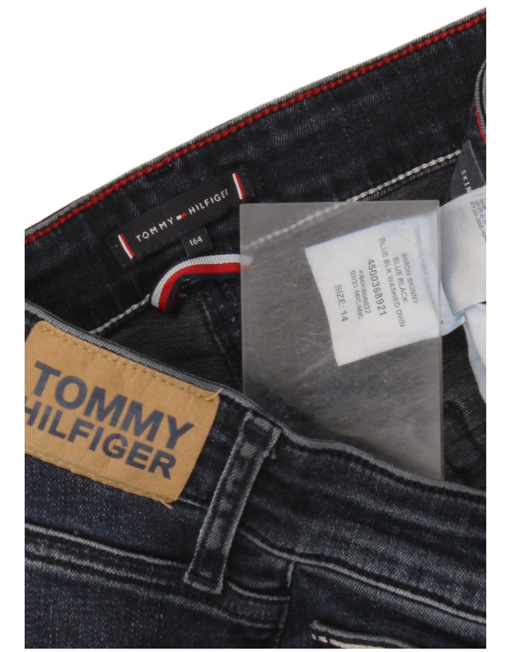 TOMMY HILFIGER Skinny traperice za dječake 13-14 godina W28 L29 tamnoplavi pamuk