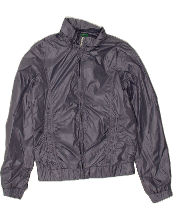 BENETTON Girls Bomber Jacket 11-12 Years 2XL Navy Blue Polyamide Vintage Benetton and Second-Hand Benetton from Messina Hembry 